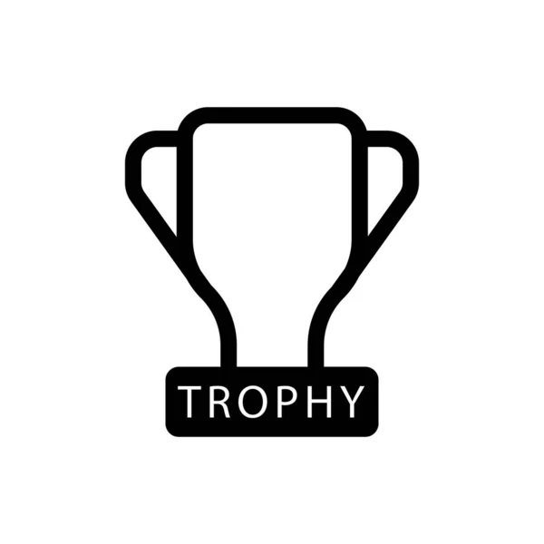 Vektor Illustration Einer Trophäe Thin Line Trophy Outline Icon Vektor — Stockvektor