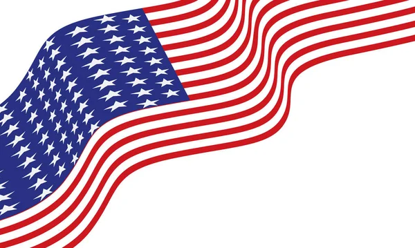 Amerikaanse Vlag Vector Illustratie — Stockvector