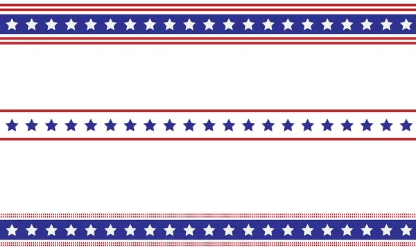 Patriottische Grens Verdeler Amerikaanse Vlag — Stockvector