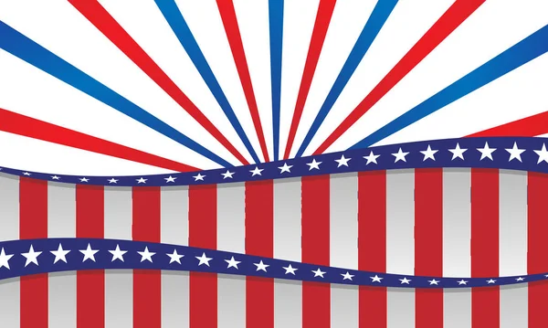 American Flag Back Ground — Stock Vector