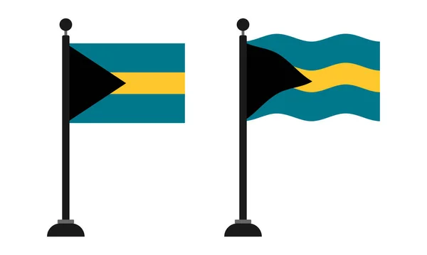 Дизайн Векторной Иллюстрации Флага Багамских Островов — стоковый вектор