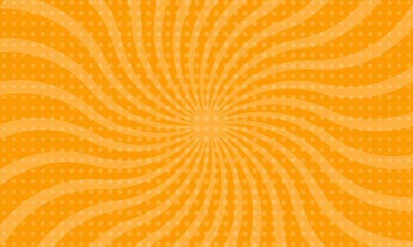 Orange Sun Rays Background Dots — Stock Vector