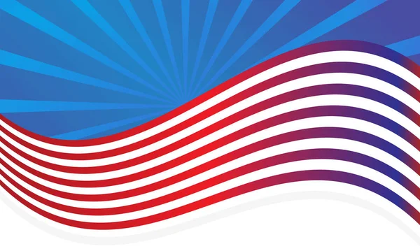 Bandiera Americana Sfondo Vettoriale Illustrazione — Vettoriale Stock