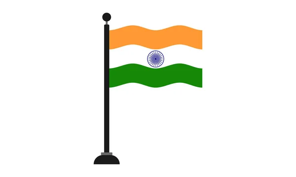 India Bandeira Vetor Ilustração Arte — Vetor de Stock