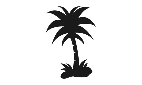 Palm Tree Silhouette Vector — Stock Vector