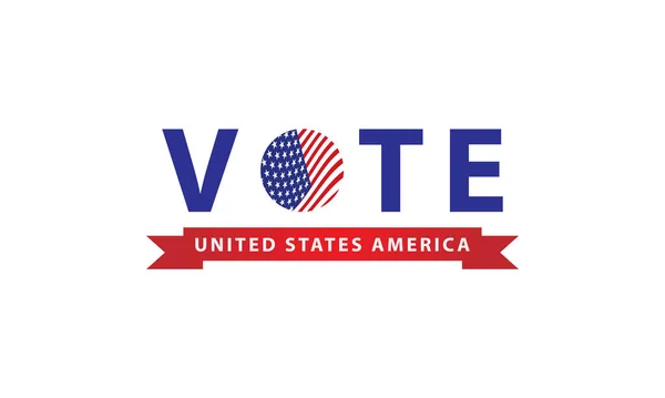 Vote Usa Flat Vector Design — 스톡 벡터