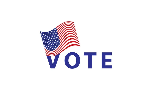 Vote Usa Flat Vector Design — 스톡 벡터