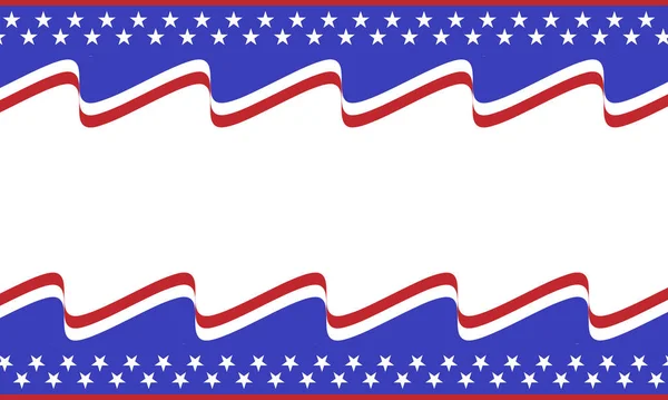 Vector Seamless Illustration American Flag — Stock Vector