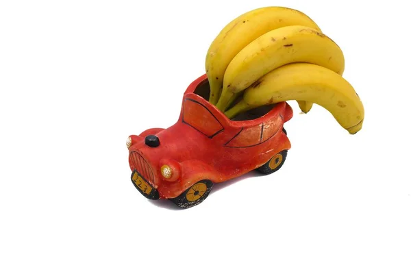Banán Csomó Banán Kézfogás Banána Banán Fehér Alapon — Stock Fotó