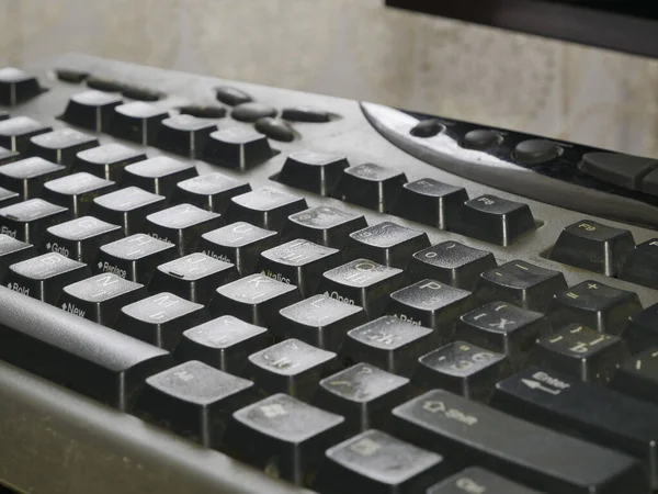 Computer Keyboard Close Old Typewriter Keys — Stock Photo, Image