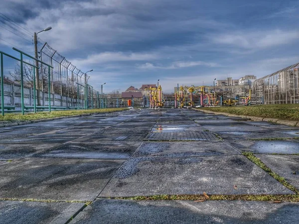 Eisenbahn Der Stadt — Stockfoto