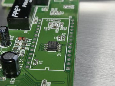 Elektronik devre kartı. Bilgisayar..