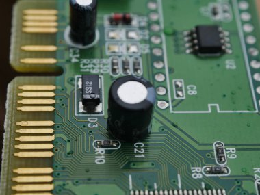 Elektronik devre kartı. Bilgisayar..