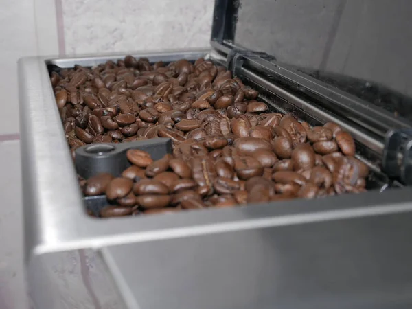 Biji Kopi Dan Kopi Grinder Baking Cookies Oven Roasted Coffee — Stok Foto