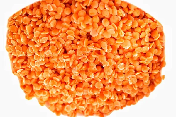 Red Lentils Background Lentils Isolated White Background Red Lentils White — Stock Photo, Image
