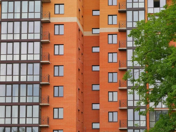 Gebäude Bau Gebäude Der Stadt Modernes Bürogebäude Fassade Eines Gebäudes Stockfoto