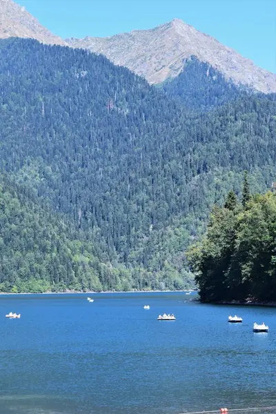 Abjasia Lago Ritsa Montañas Del Cáucaso —  Fotos de Stock