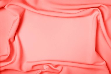 Arka plan perdelik kumaş portre. Yıl 2019 rengini yaşayan mercan