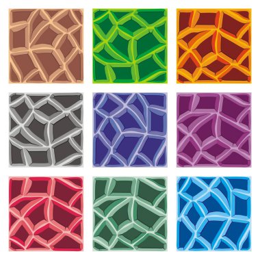 Taşların derlemesi desensiz desen çeşitli renklerde, çizgi film vektör tarzında