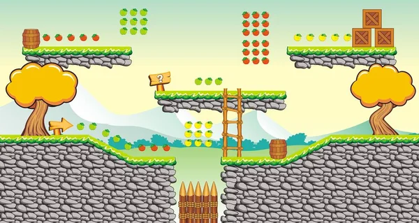 2D Jogo 18 Da Plataforma De Tileset Ilustração do Vetor - Ilustração de  cartoon, sinal: 38965059