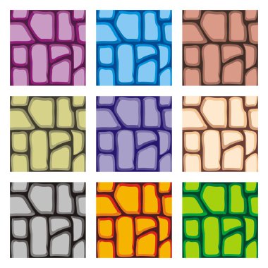 Kaya dokusunun karikatür biçimi ve fayansla gösterimi, Web sitesi ve Yazdırma arkaplanı, oyun ögesi ve döşemesi için kullanışlı