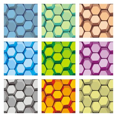 2B oyun arkaplanı oluşturmak için pürüzsüz desen ve tuğla desenleri koleksiyonu