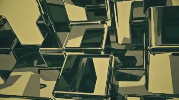 旋转立方体的抽象背景 无缝回路 Uhd — 图库视频影像
