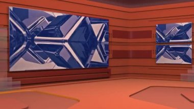Virtual Broadcasting Studio Looping Abstract Footage Video Green Screen Area Virtual Broadcasting Studio Looping Abstract Footage Video Green Screen Area
