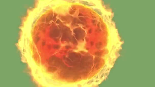 Palla Fuoco Sta Trasformando Nel Pallone Calcio Uhd Rendering — Video Stock