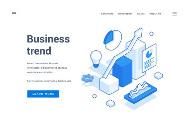 Pozitif iş eğilimi reklamlı web pankartı