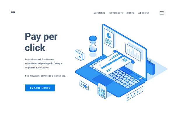 Webový banner pro snadnou online platební službu — Stockový vektor
