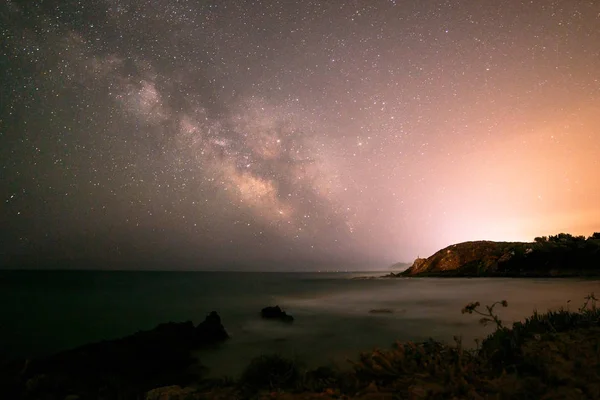 Una Hermosa Vía Láctea Cielo Cerdeña Día Verano — Foto de Stock