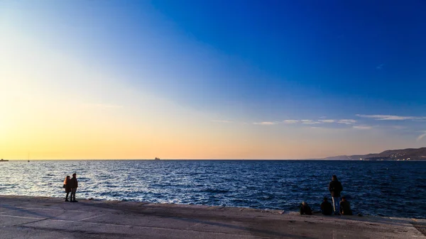 Winter Evening Gulf Trieste — Stock Photo, Image