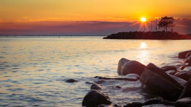İtalyan yaz aylarında bahar günbatımı