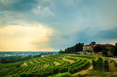 İtalya, Collio 'daki üzüm bağlarına fırtına yaklaşıyor.