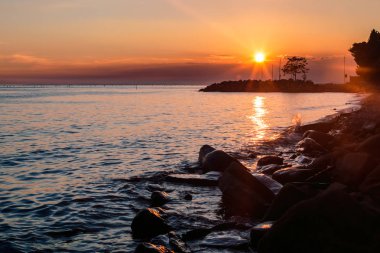 İtalyan yaz aylarında bahar günbatımı