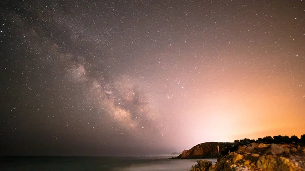 Una Hermosa Vía Láctea Cielo Cerdeña Día Verano — Foto de Stock