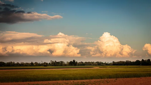 Evening Storm Italian Countryside — Stock Photo, Image