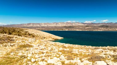 Dalmaçya adalarının deniz manzarası