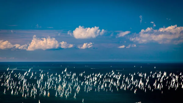 Jedna Největších Regat Světě Více Než 2100 Čluny Barcolana — Stock fotografie