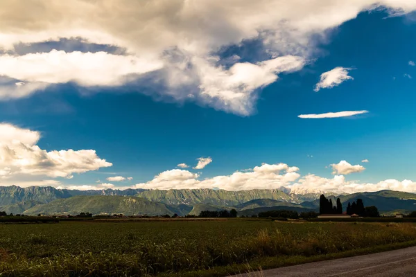 Tormenta Pasado Cielo Friuli Venezia Giulia Está Vacío Claro —  Fotos de Stock