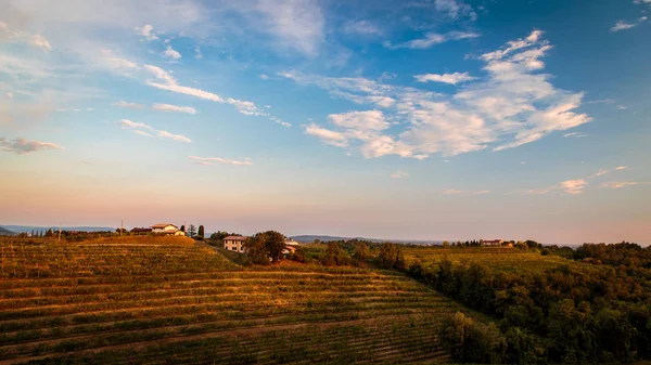 Puesta Sol Cerca Abadía Rosazzo Friuli Italia Día Verano —  Fotos de Stock