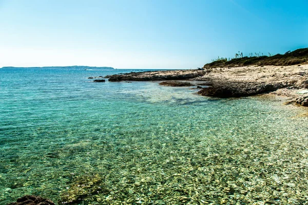 Een Zonnige Dag Aan Zee Kroatië — Stockfoto