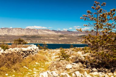 Dalmaçya adalarının deniz manzarası