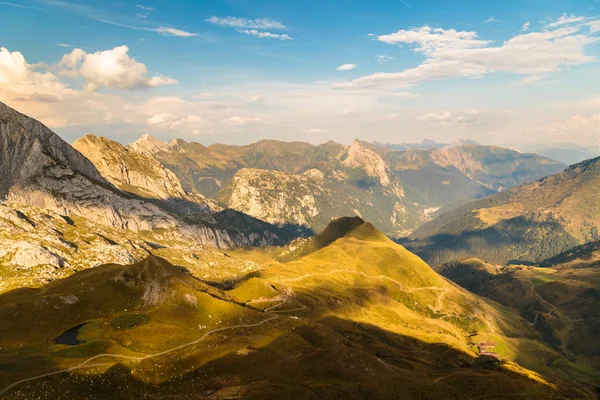 Pôr Sol Verão Entre Alpes Friuli Venezia Giulia — Fotografia de Stock