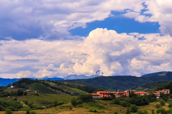 Rain Sun Vineyards Slovenia — Stock Photo, Image