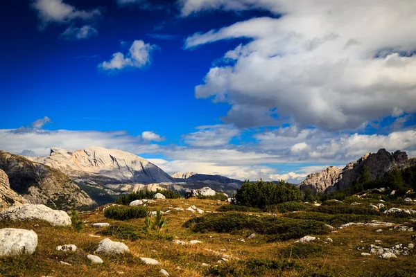 Dolomiti Italiano Parque Natural Fanes Sennes Braies Durante Outono Colorido — Fotografia de Stock