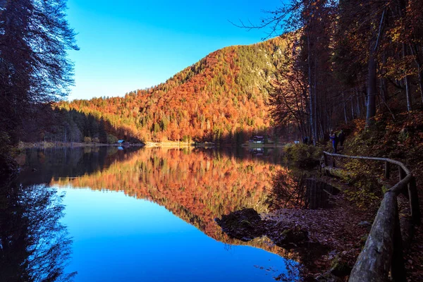 Tarde Octubre Lago Durante Otoño Colorido — Foto de Stock