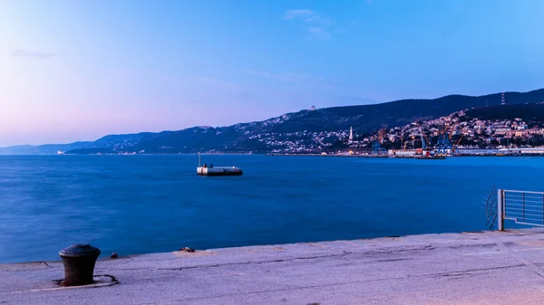 Soirée Hiver Dans Golfe Trieste — Photo