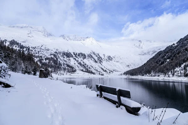 Lago Invierno Los Alpes Italianos —  Fotos de Stock